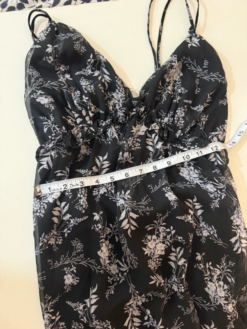 Lulus Black Make a Mark Floral Print Strappy Backless Ruffled Maxi Dress NWOT S - Picture 16 of 16